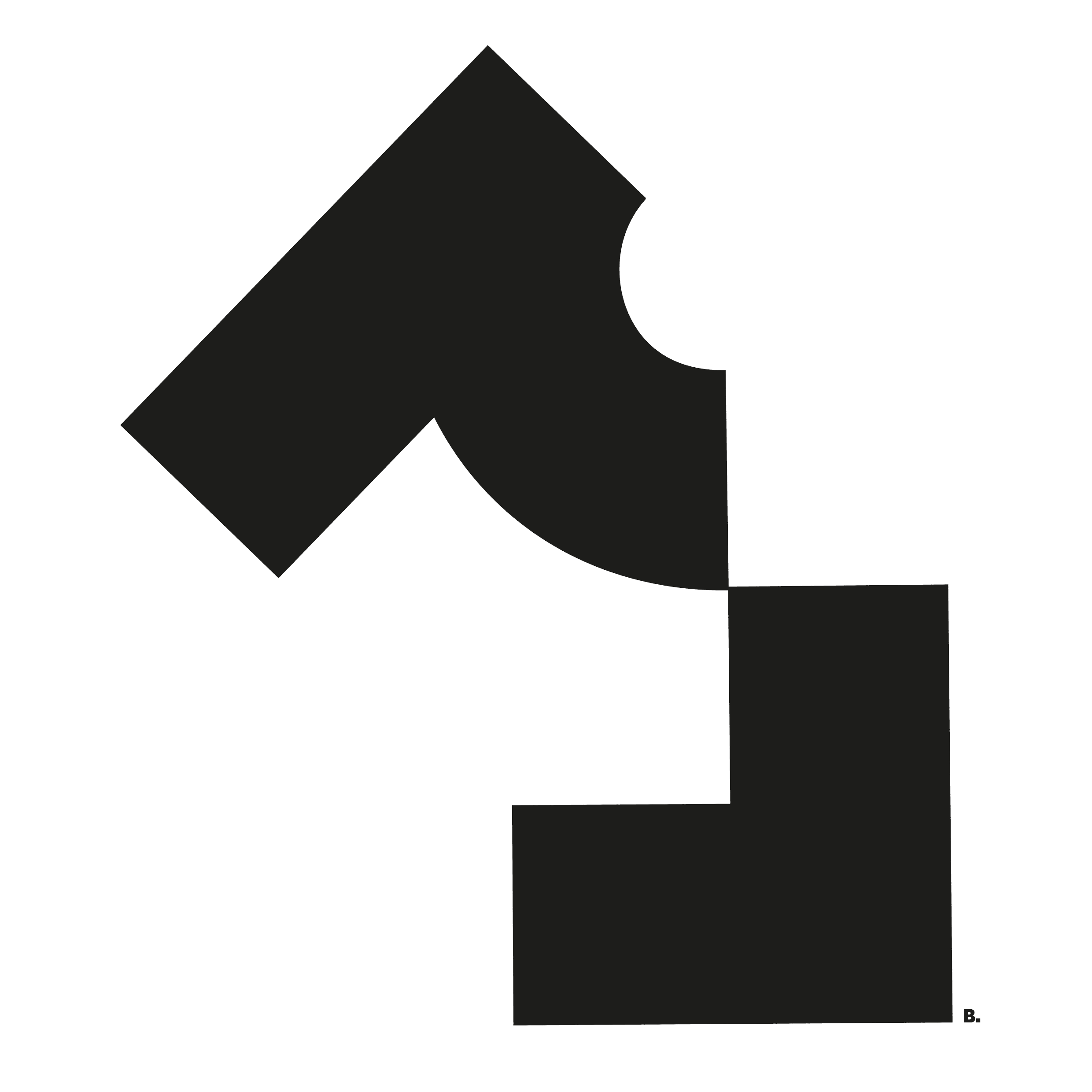 Composition graphique en noir sur blanc, par Bruno Bartkowiak.