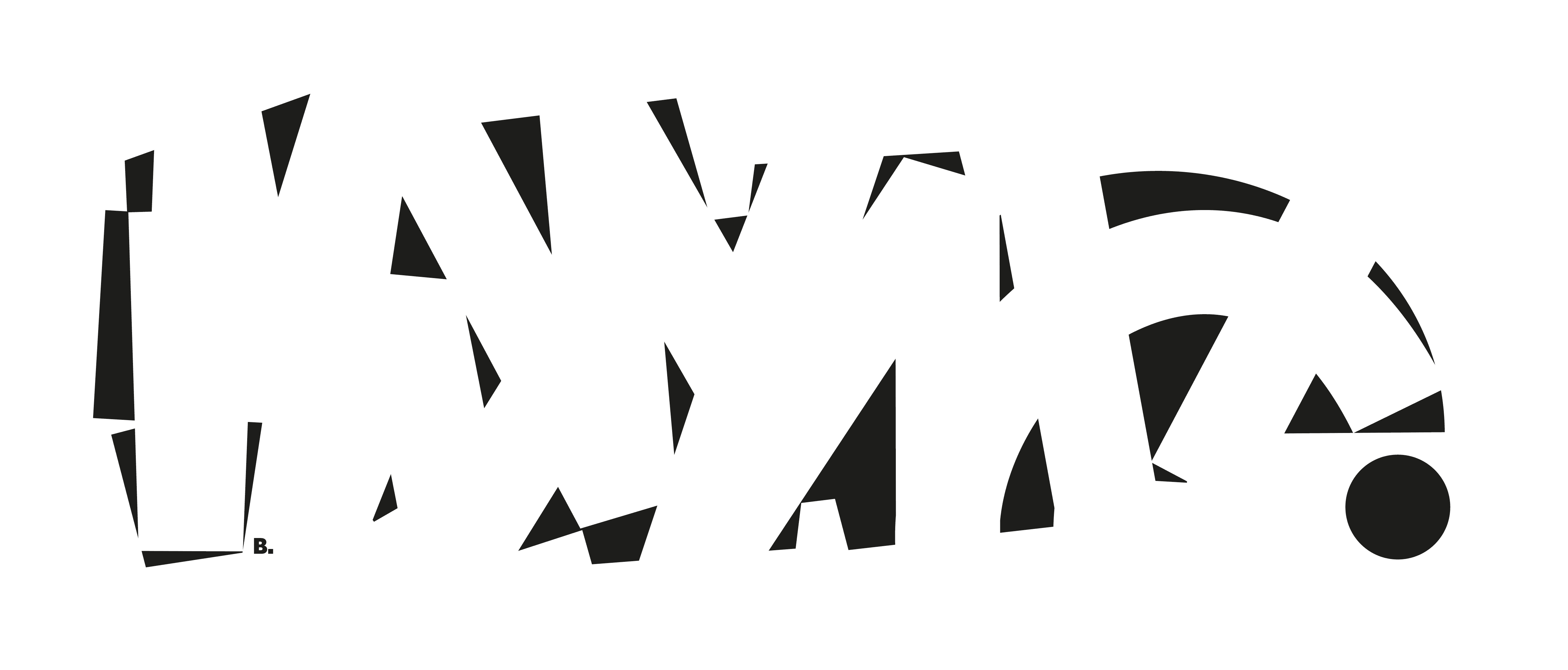 Composition graphique en noir sur blanc, par Bruno Bartkowiak.