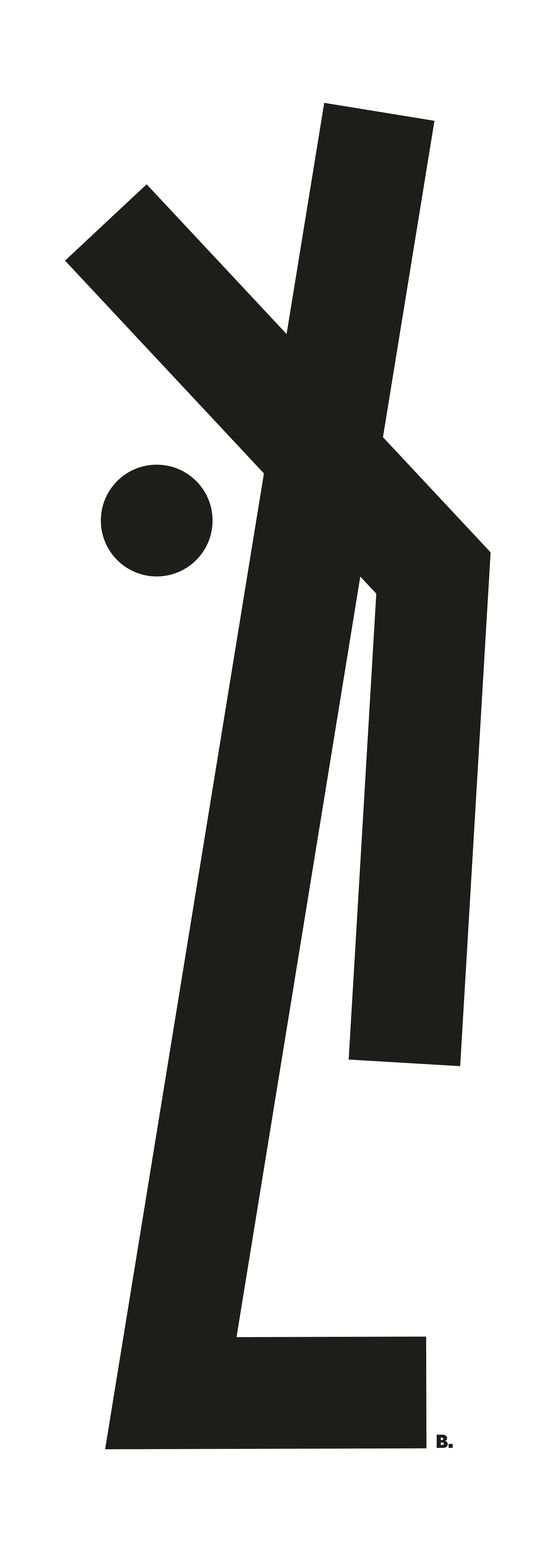 Composition graphique en noir sur blanc, par Bruno Bartkowiak.