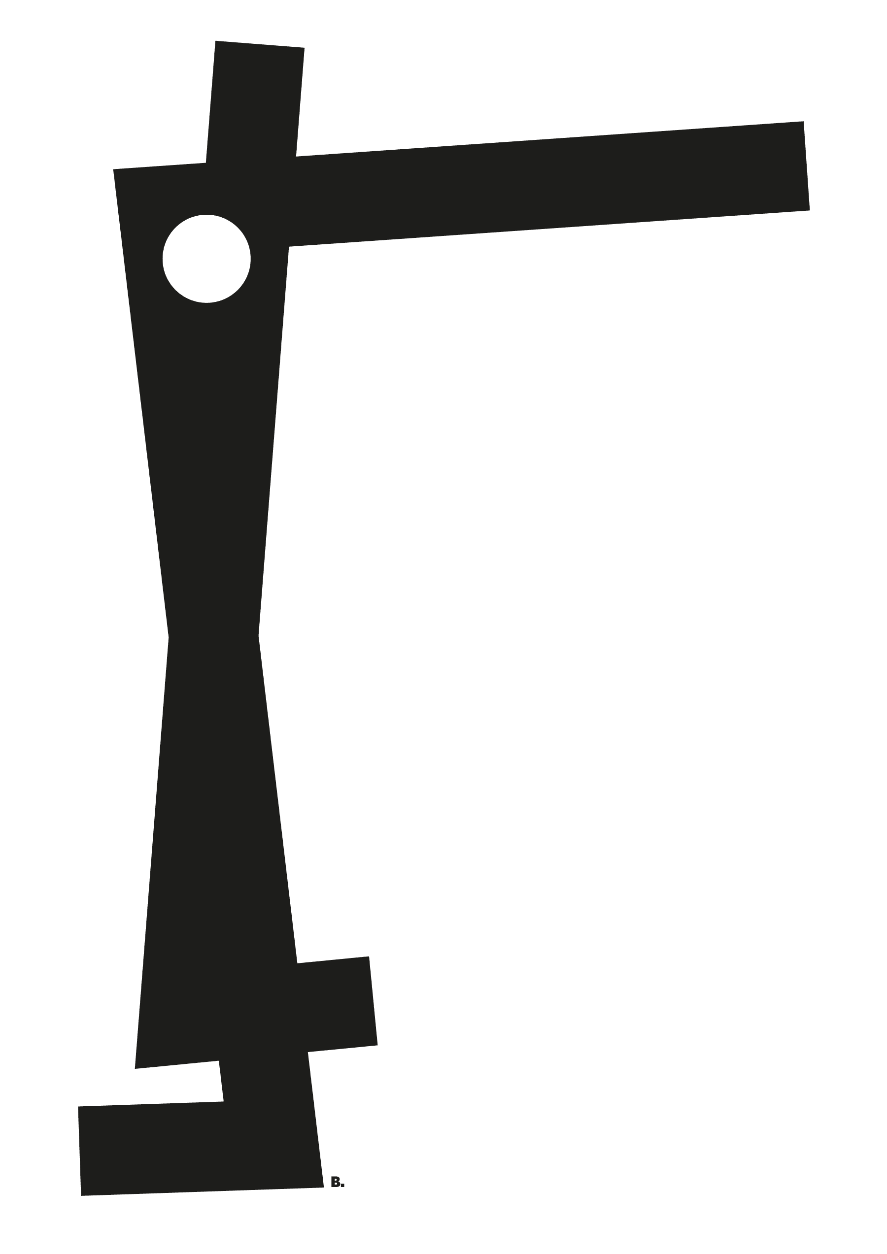 Composition graphique en noir sur blanc, par Bruno Bartkowiak.