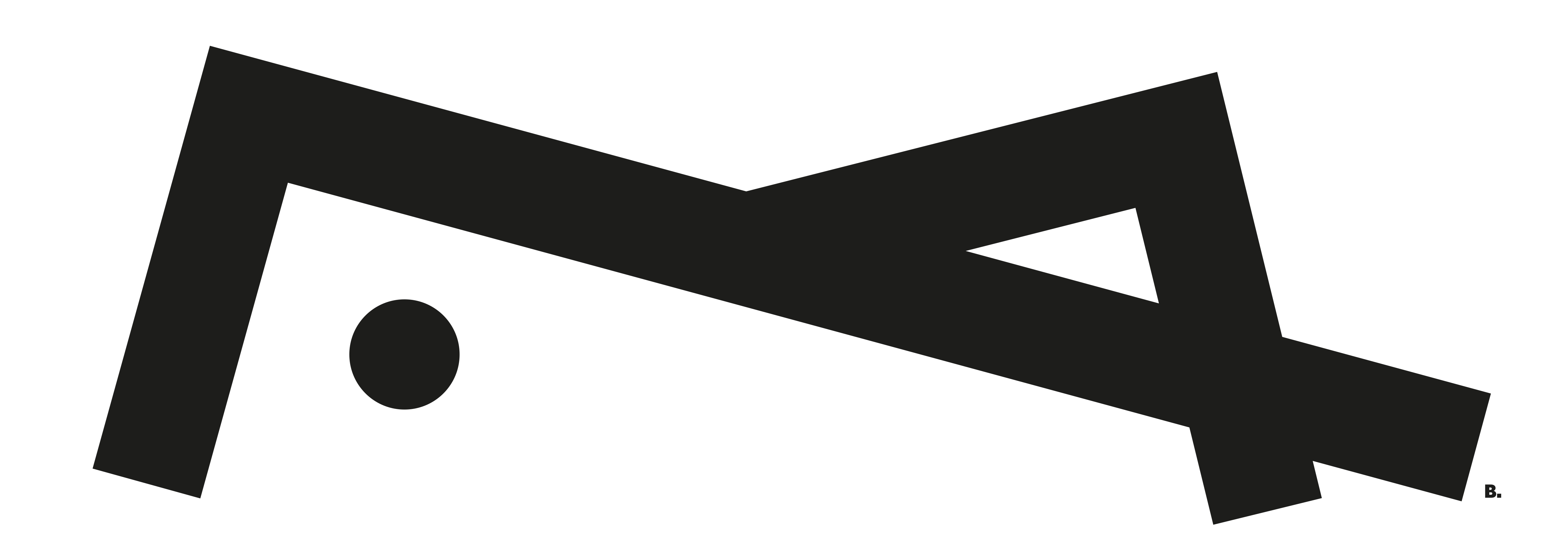 Composition graphique en noir sur blanc, par Bruno Bartkowiak.