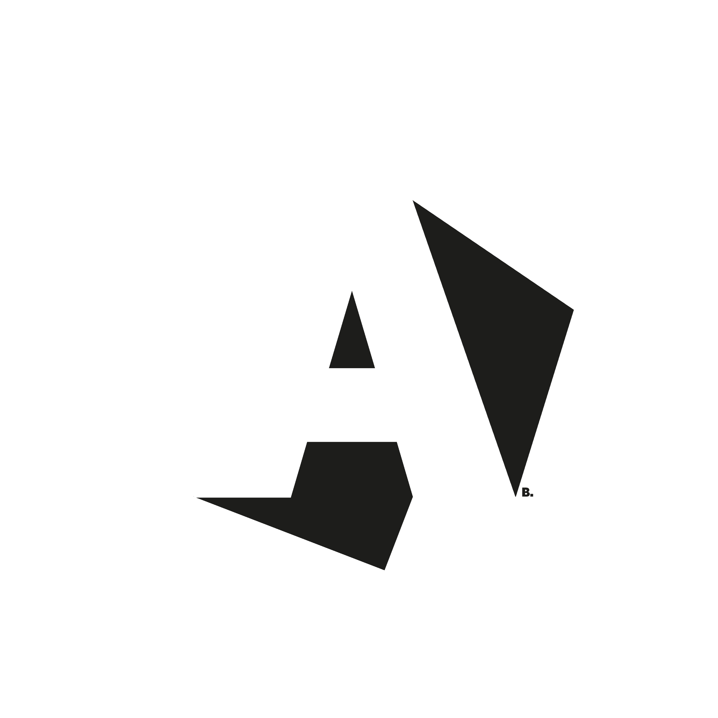 Composition typo et graphique en blanc sur noir sur blanc, par Bruno Bartkowiak