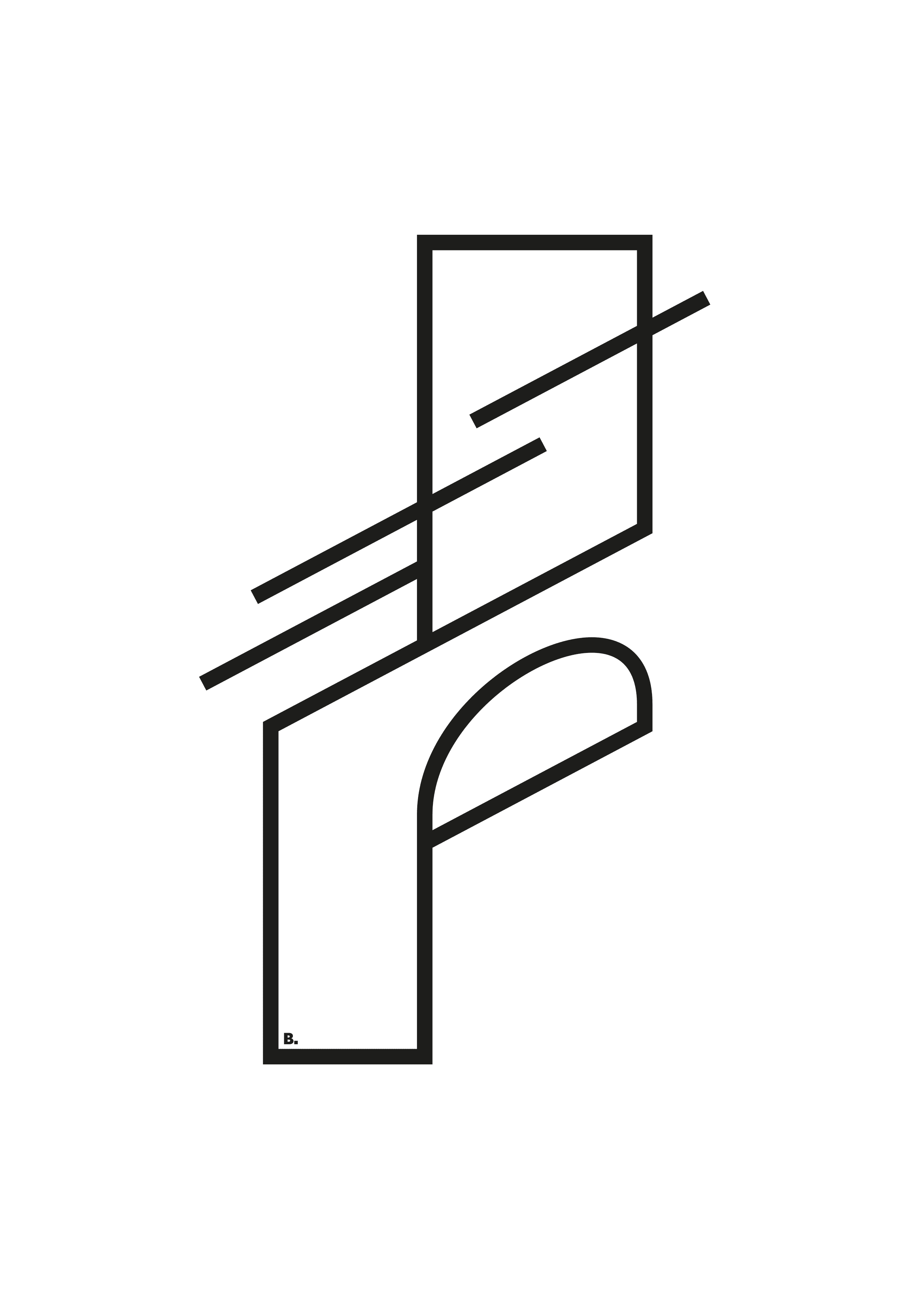 Composition graphique en noir sur blanc, par Bruno Bartkowiak.