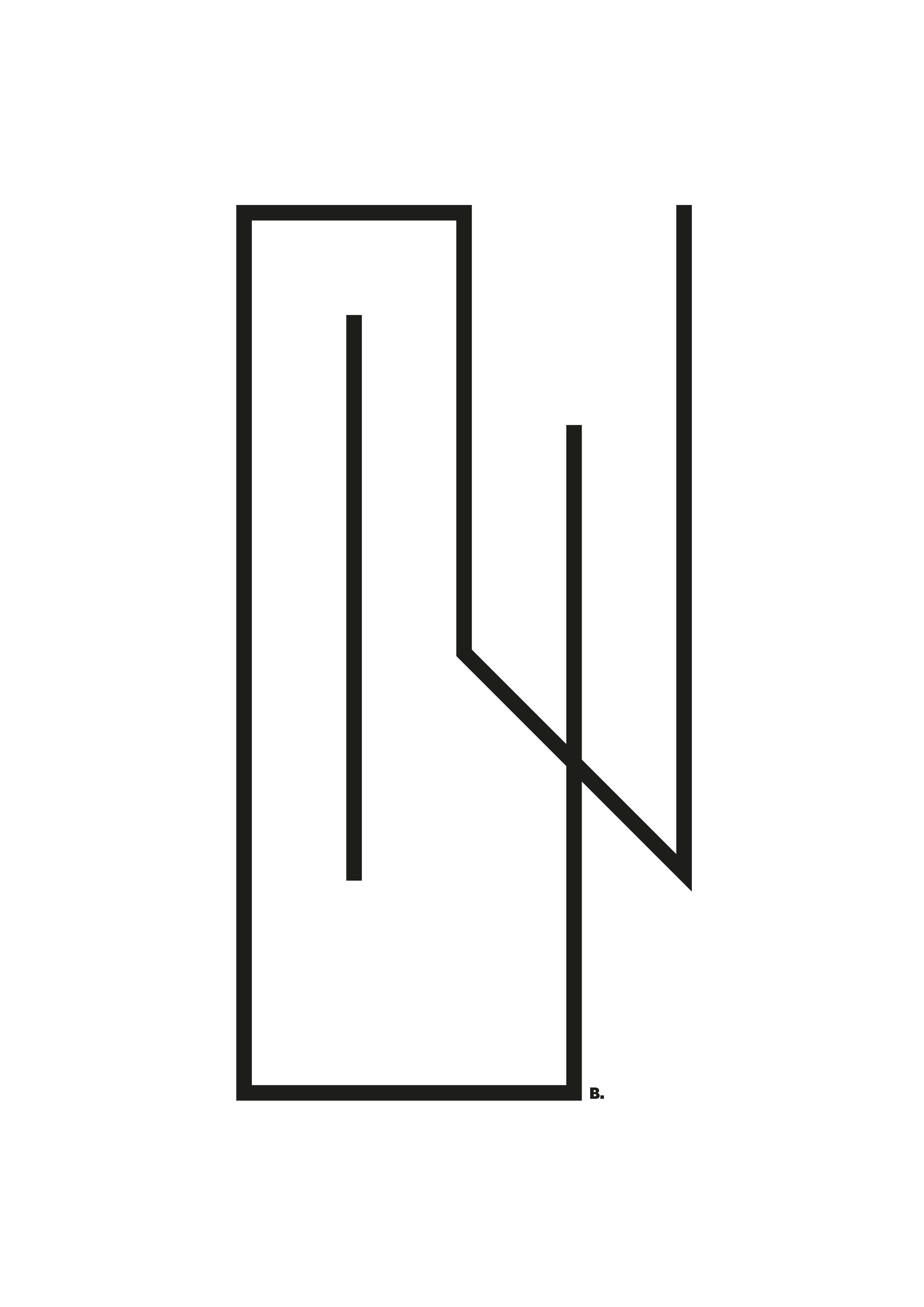 Composition graphique en noir sur blanc, par Bruno Bartkowiak.