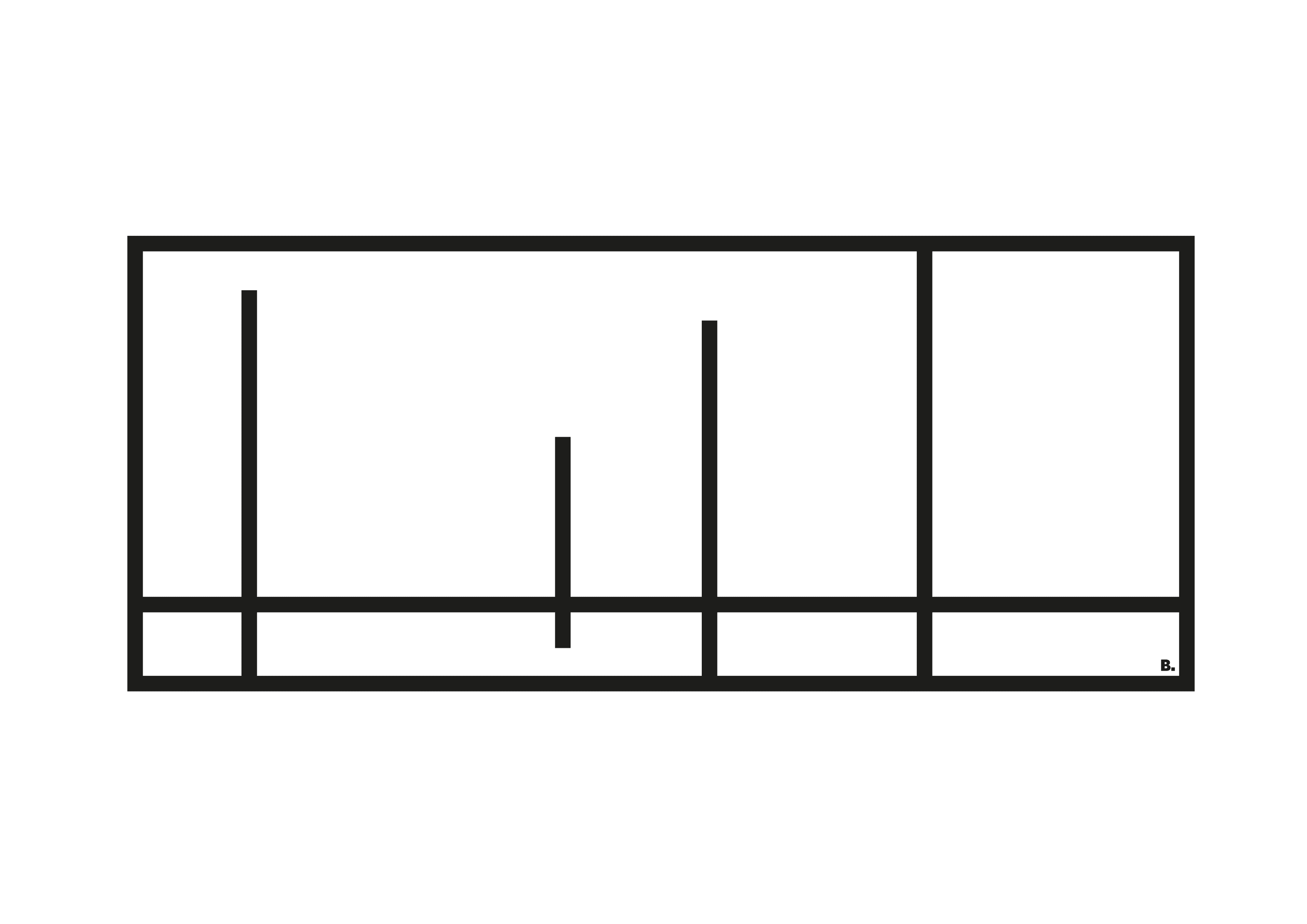 Composition graphique en noir sur blanc, par Bruno Bartkowiak.