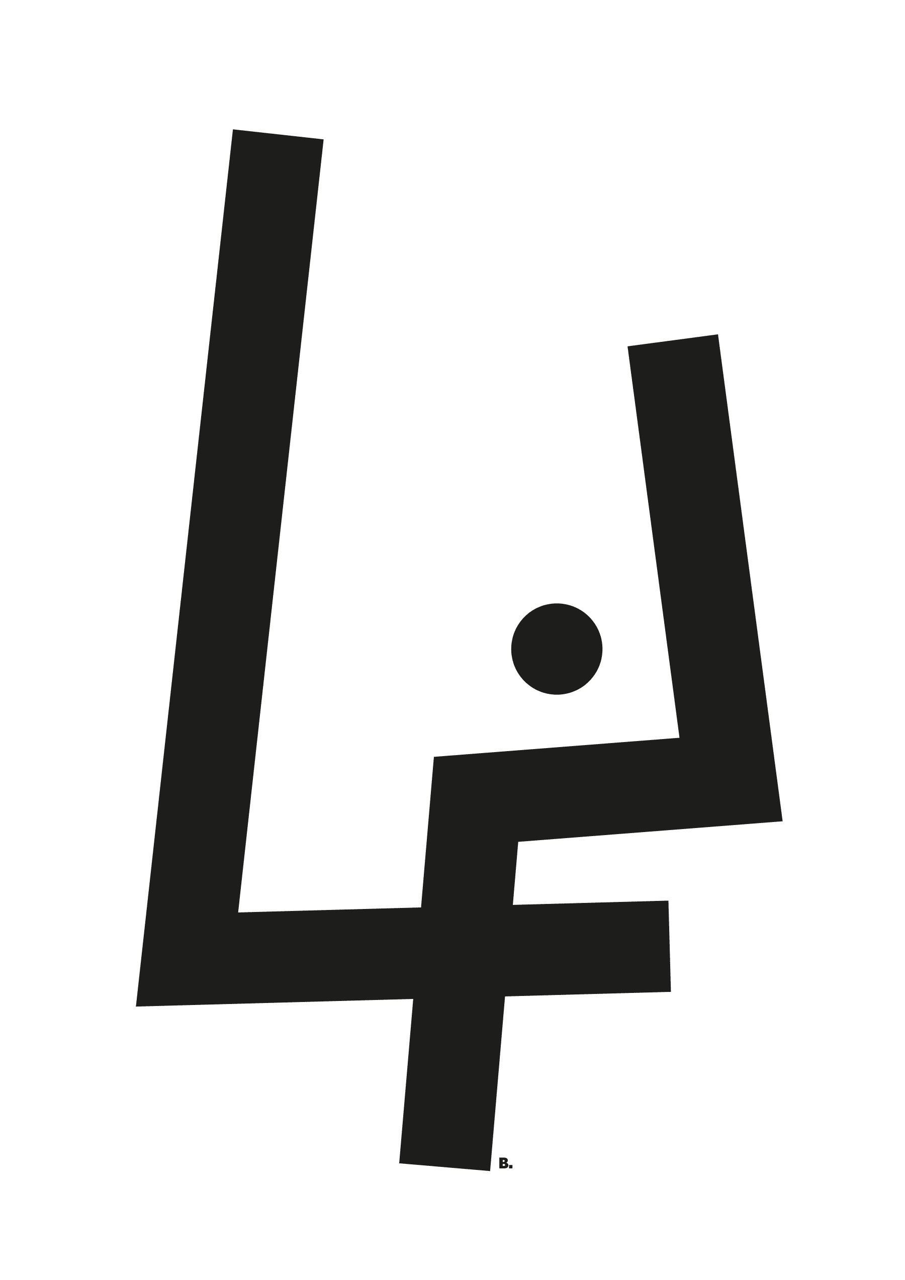 Composition graphique en noir sur blanc, par Bruno Bartkowiak