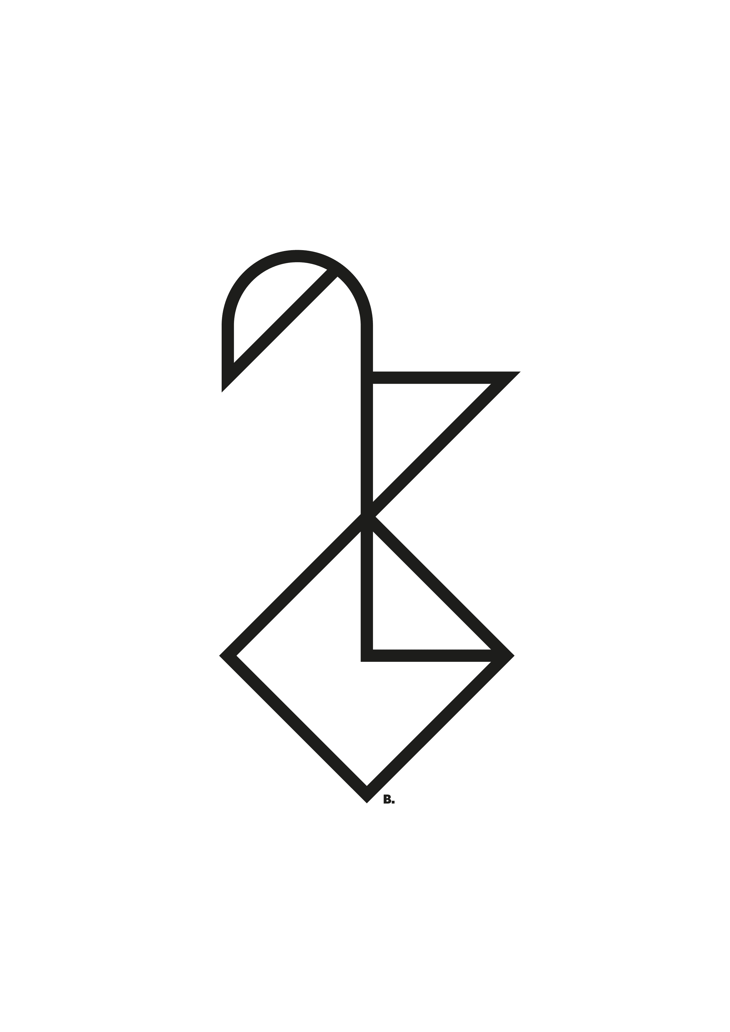 Composition graphique en noir sur blanc, par Bruno Bartkowiak.