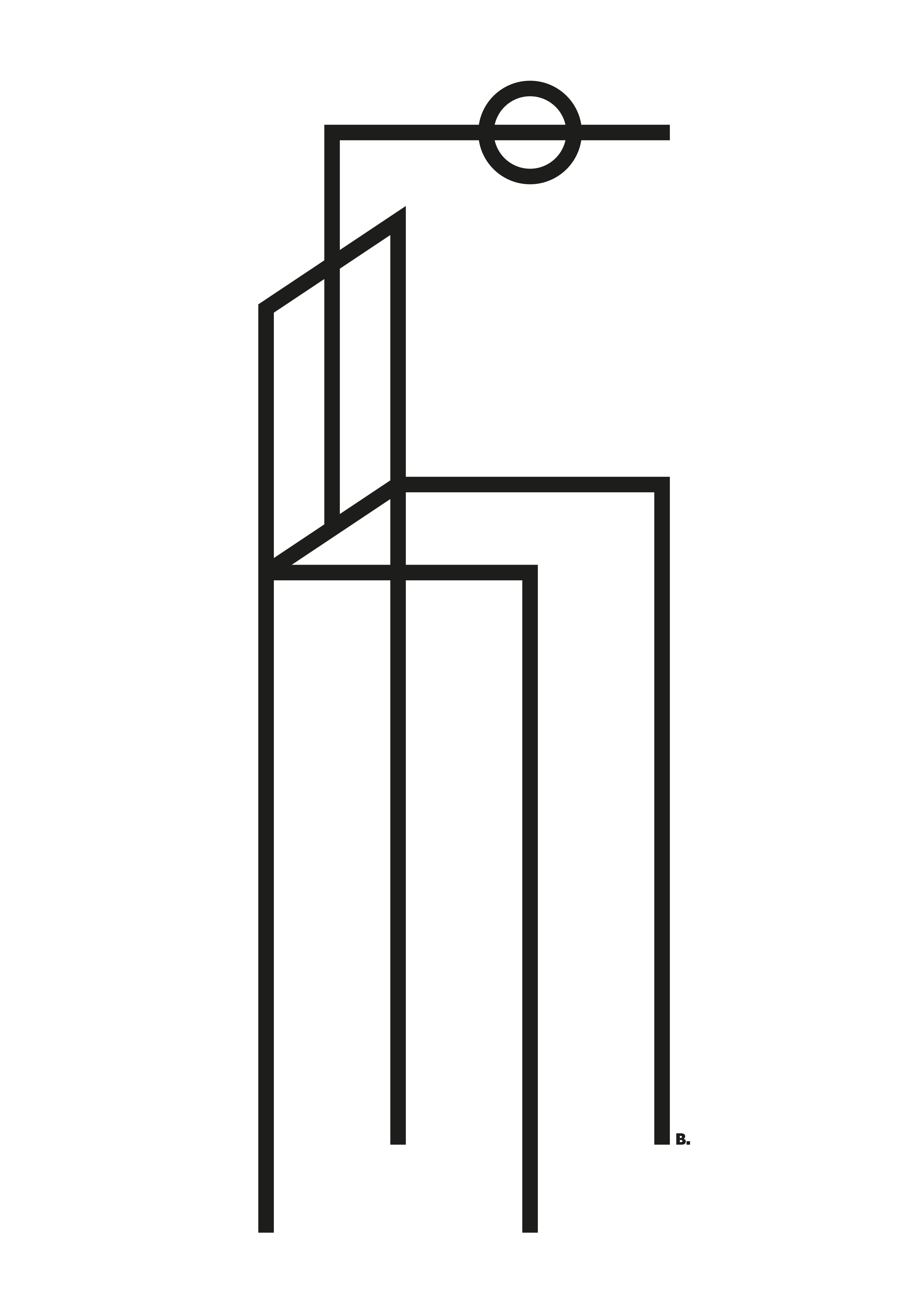 Composition graphique en noir sur blanc, par Bruno Bartkowiak.