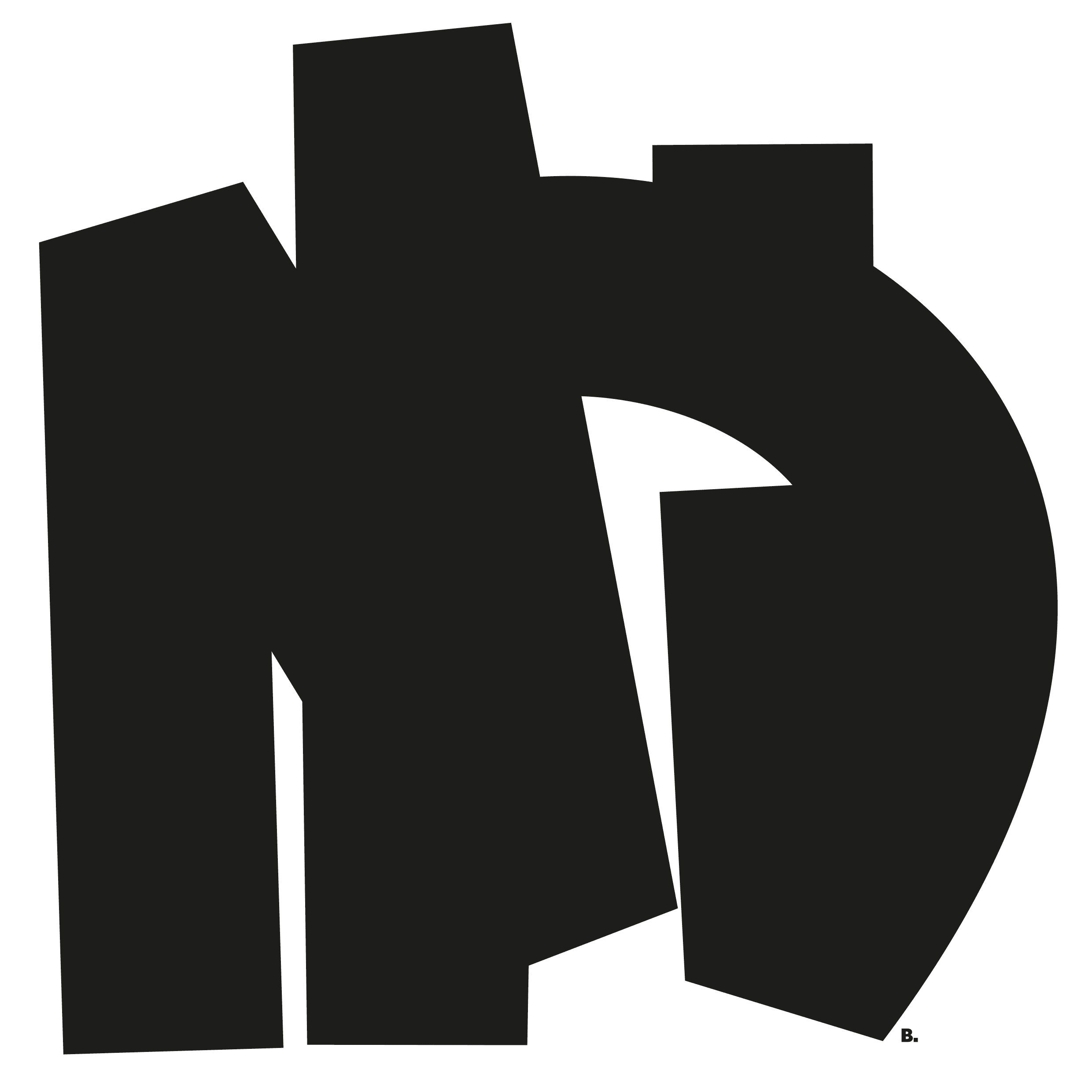 Composition graphique en noir sur blanc, par Bruno Bartkowiak.