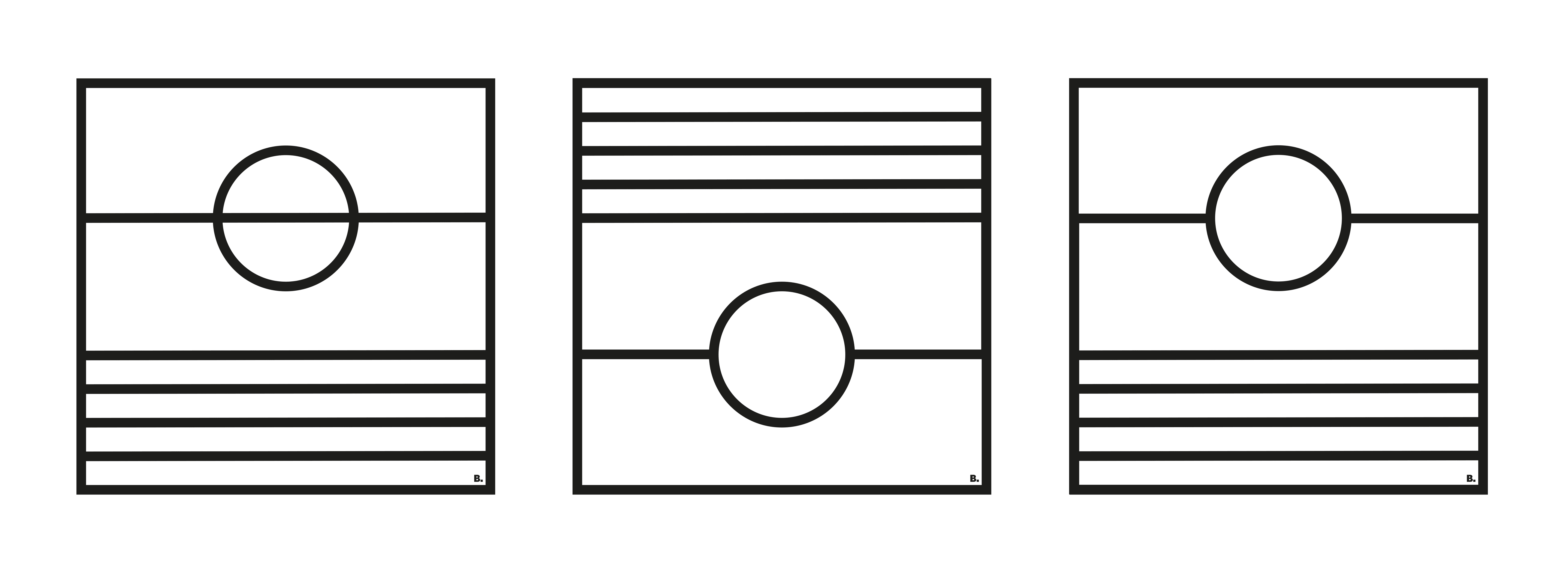Composition graphique en noir sur blanc, par Bruno Bartkowiak.