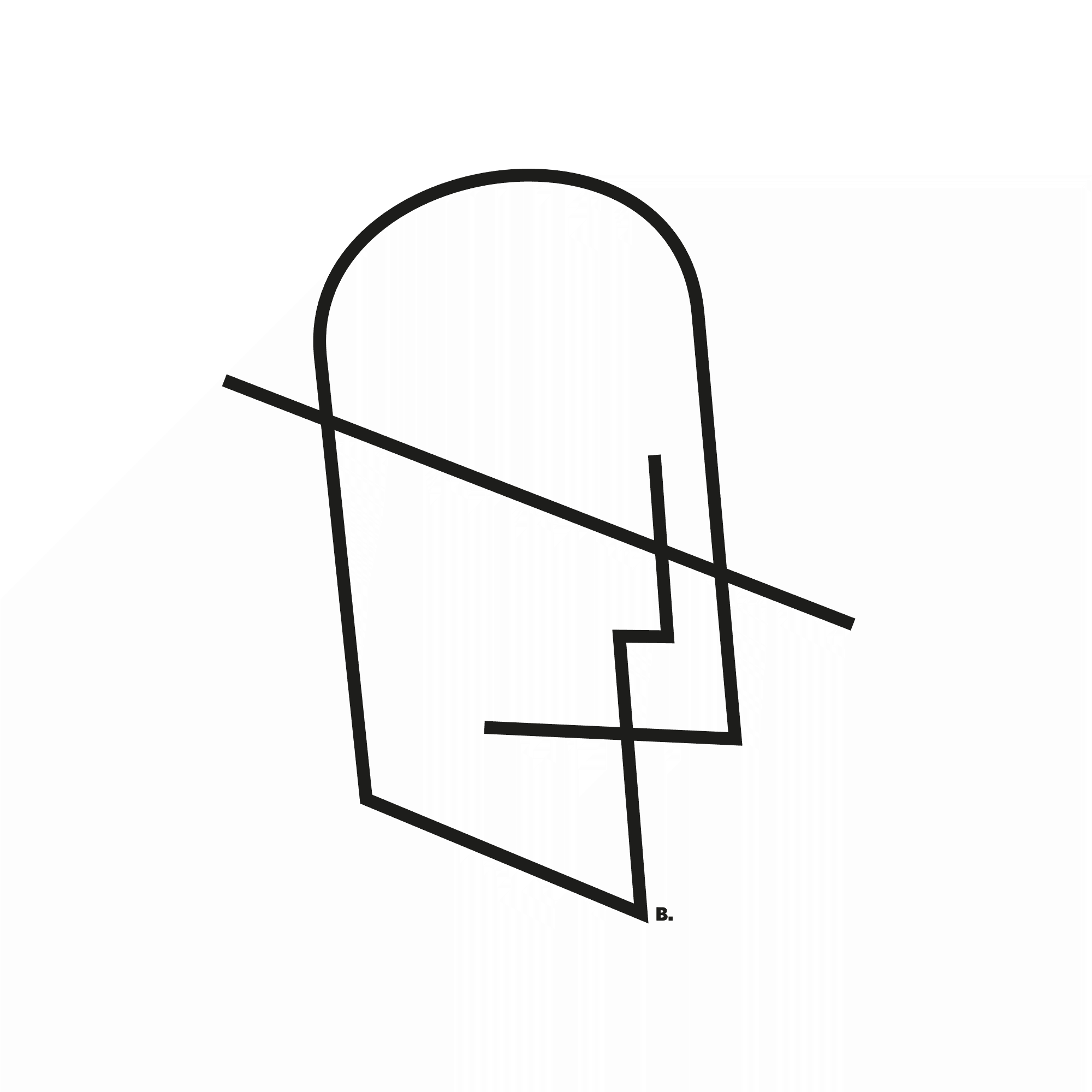 Composition graphique en noir sur blanc, par Bruno Bartkowiak.