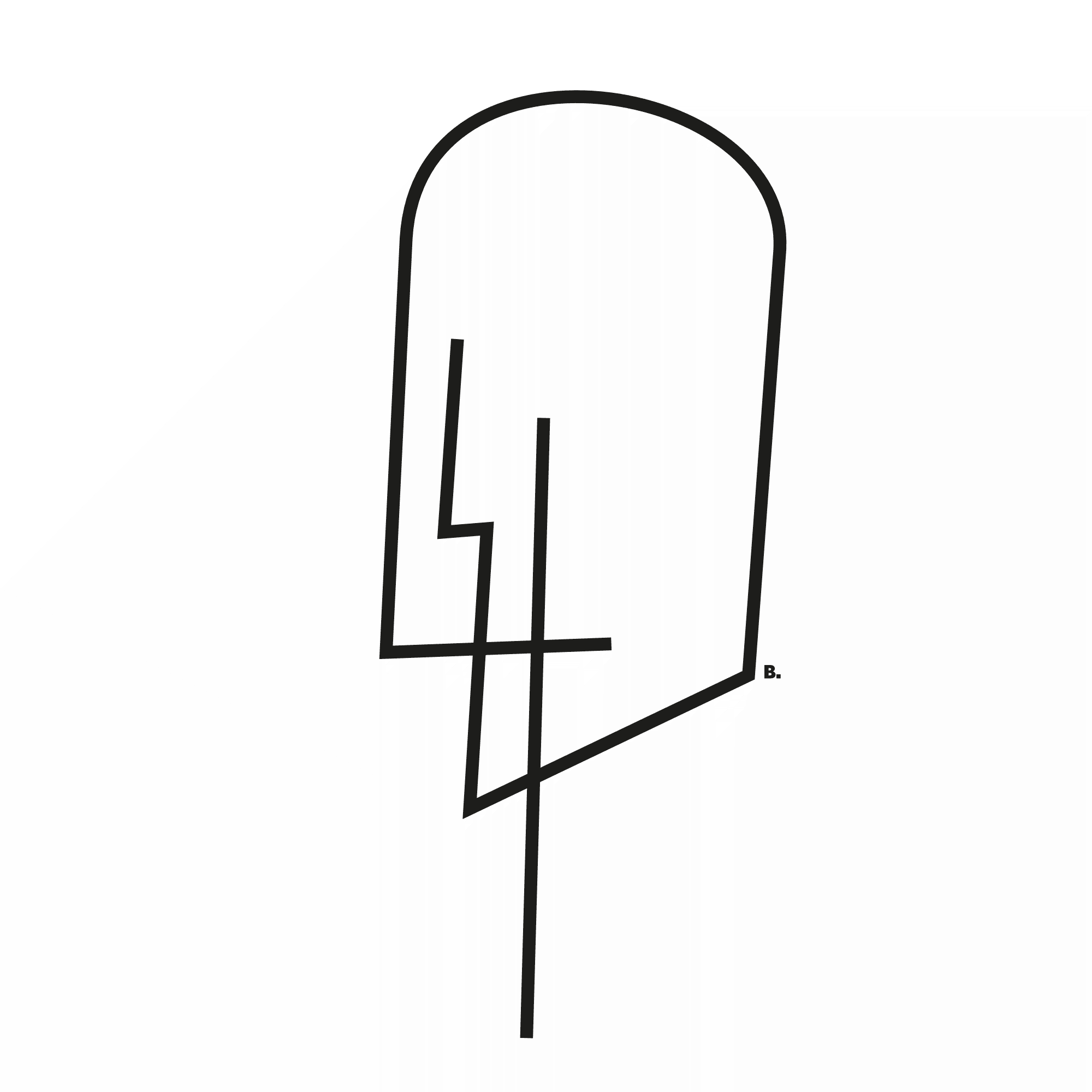 Composition graphique en noir sur blanc, par Bruno Bartkowiak.